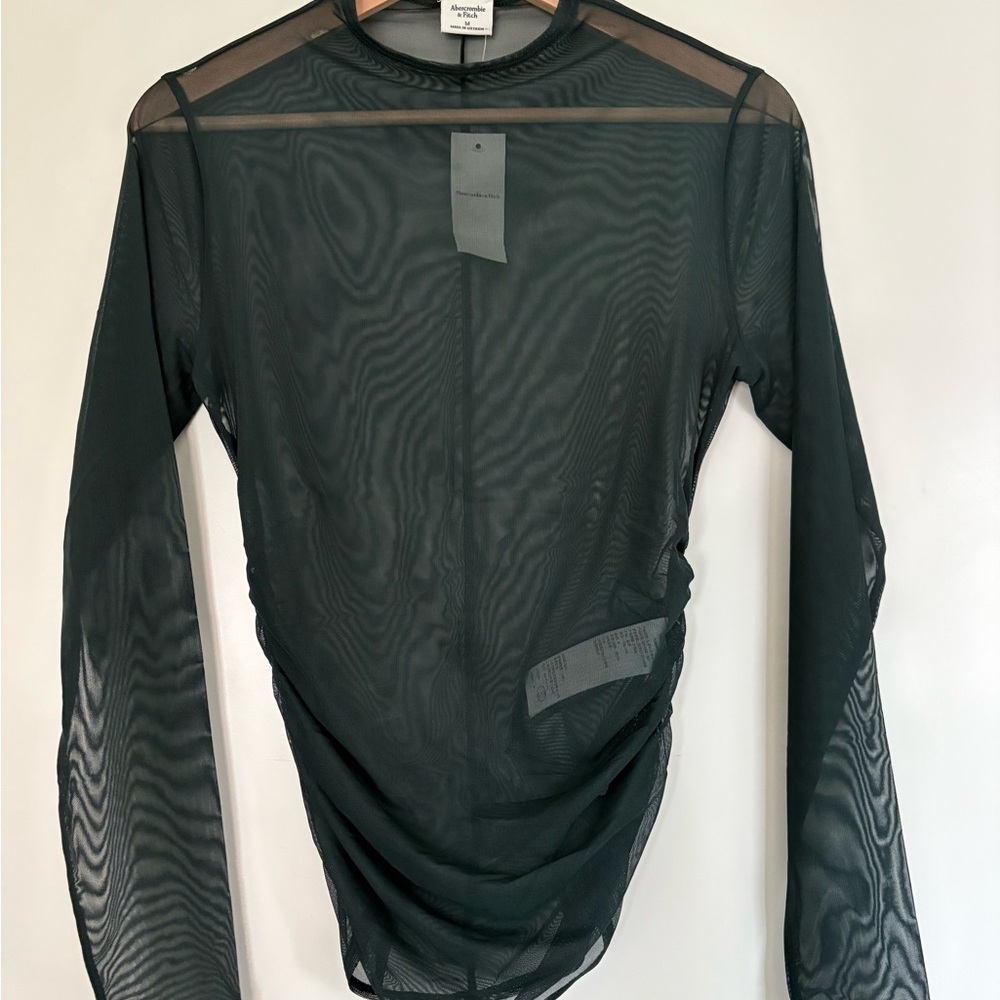 Abercrombie & Fitch Paloma Long-Sleeve Mesh Top
